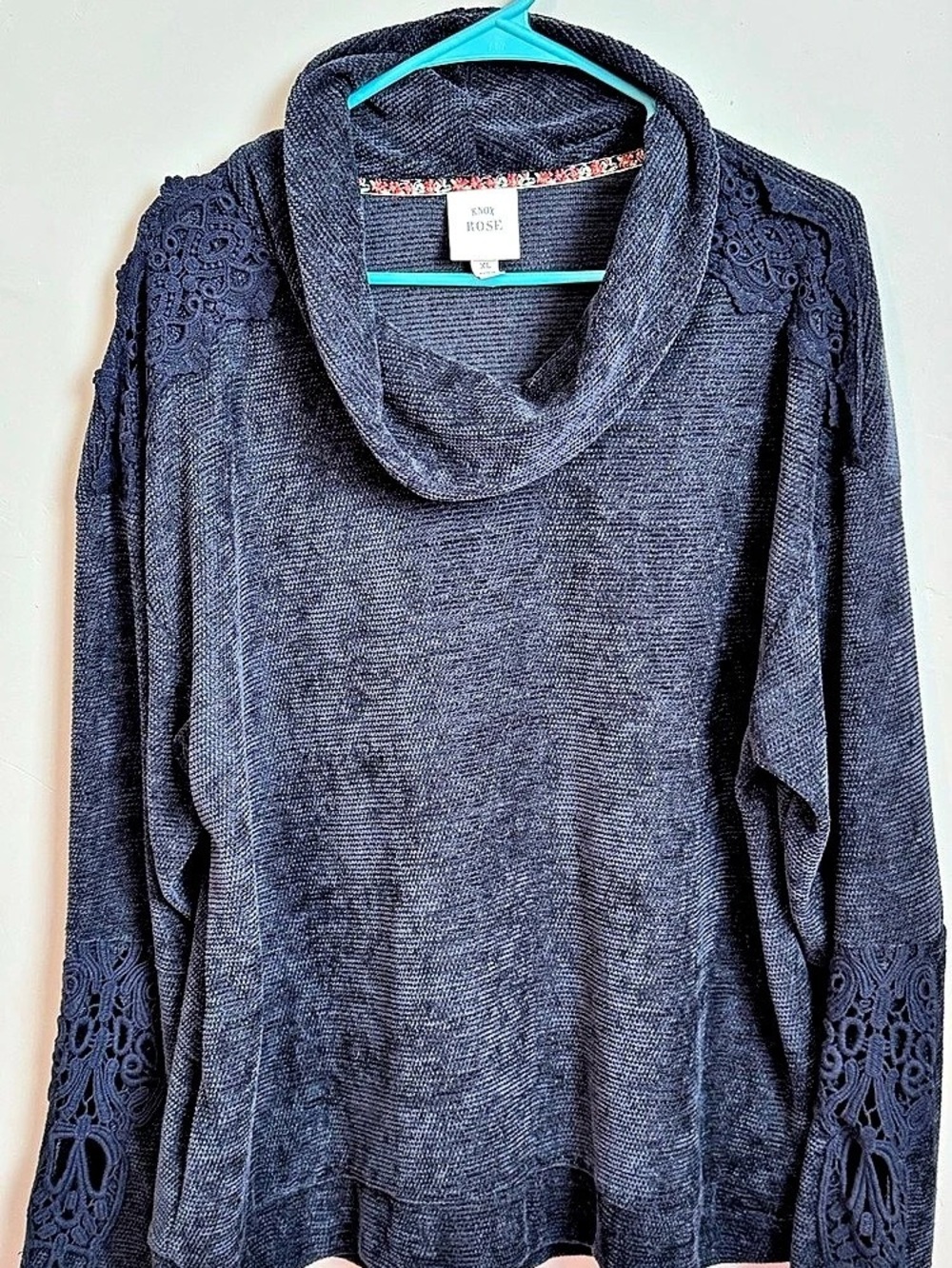 Knox Rose Cowl Neck Tunic in Gray XL Like New